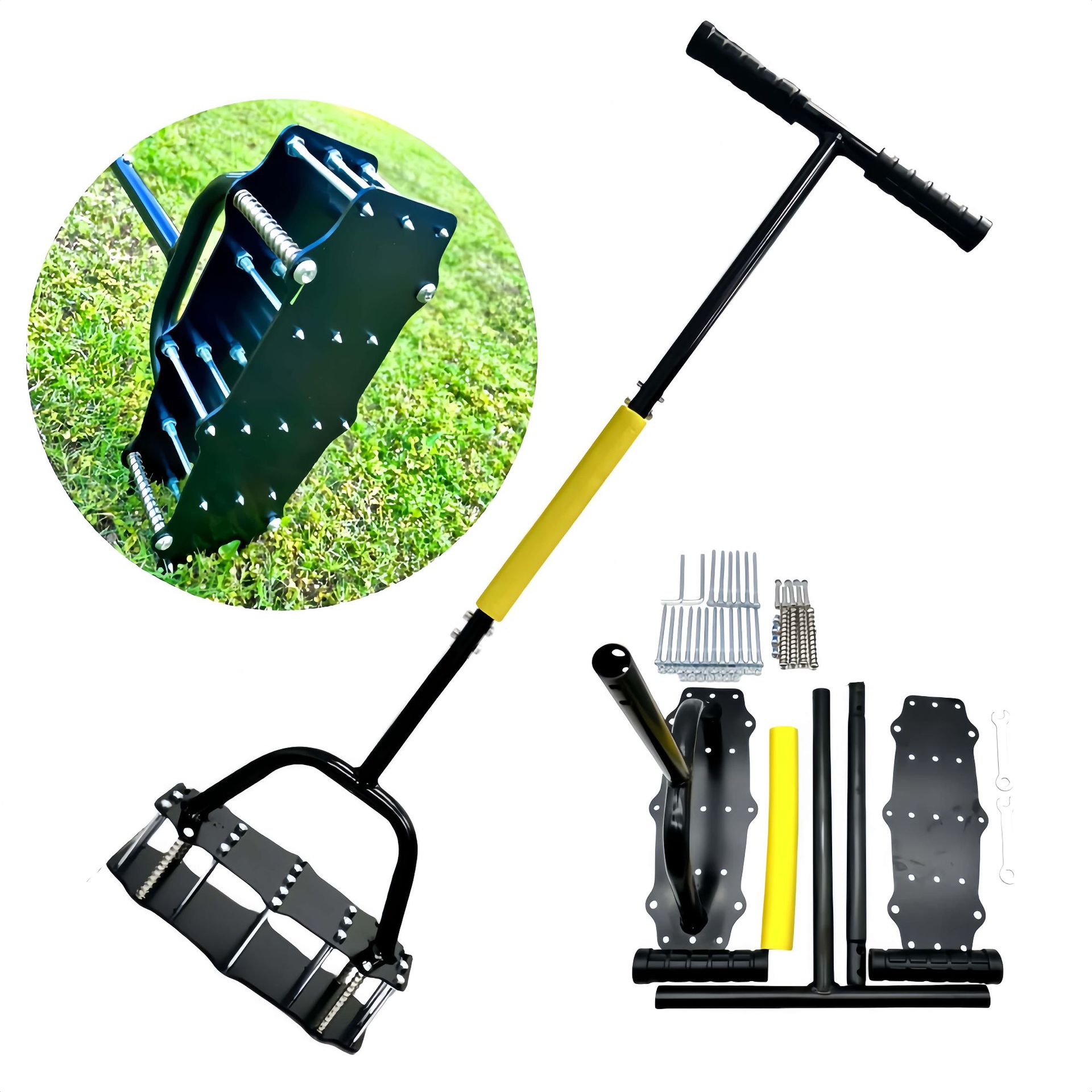 Garden Tools - Industrial Grade Manual Soil Turner Spring-Loaded