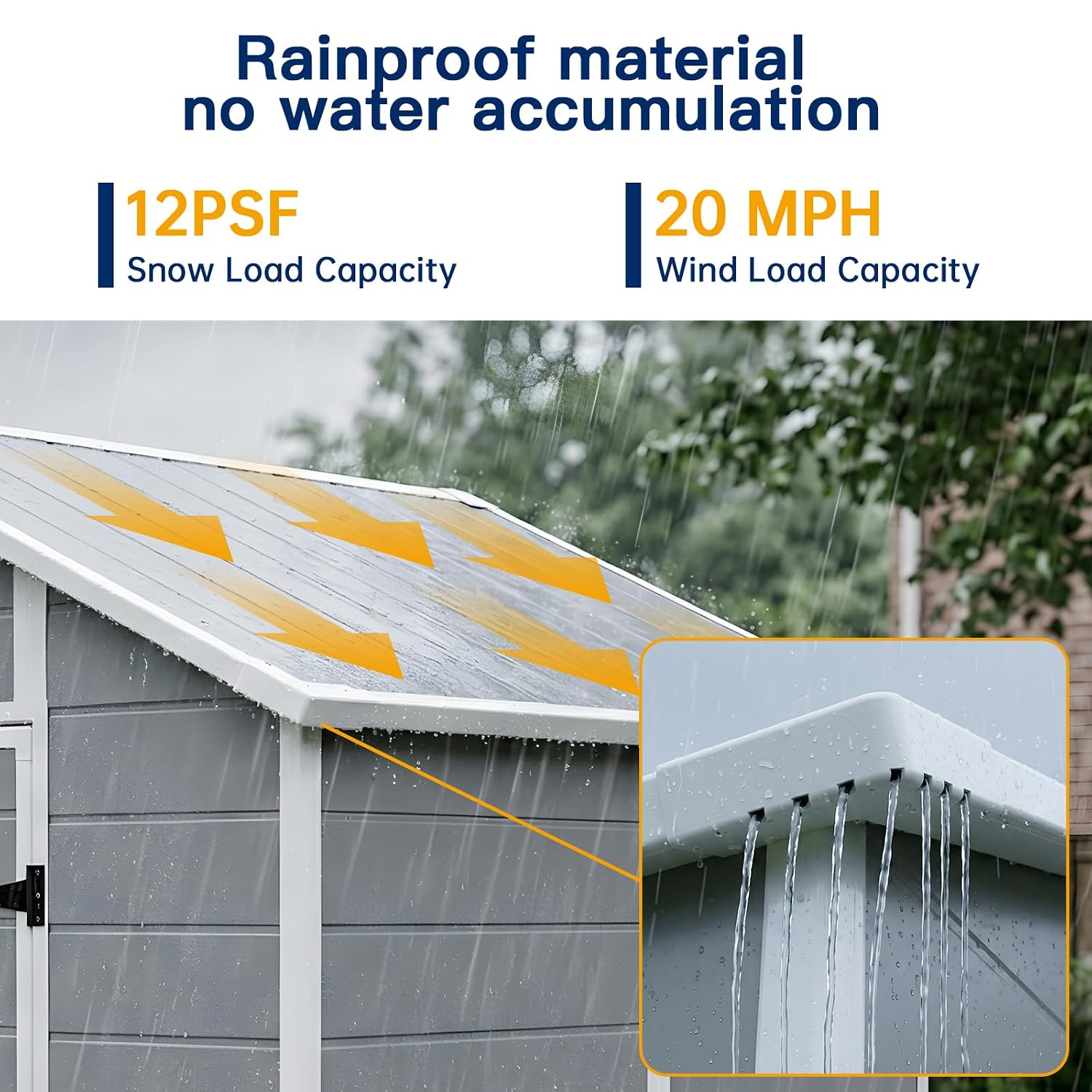 Garden Tools - 8×6 FT Outdoor Storage Shed with