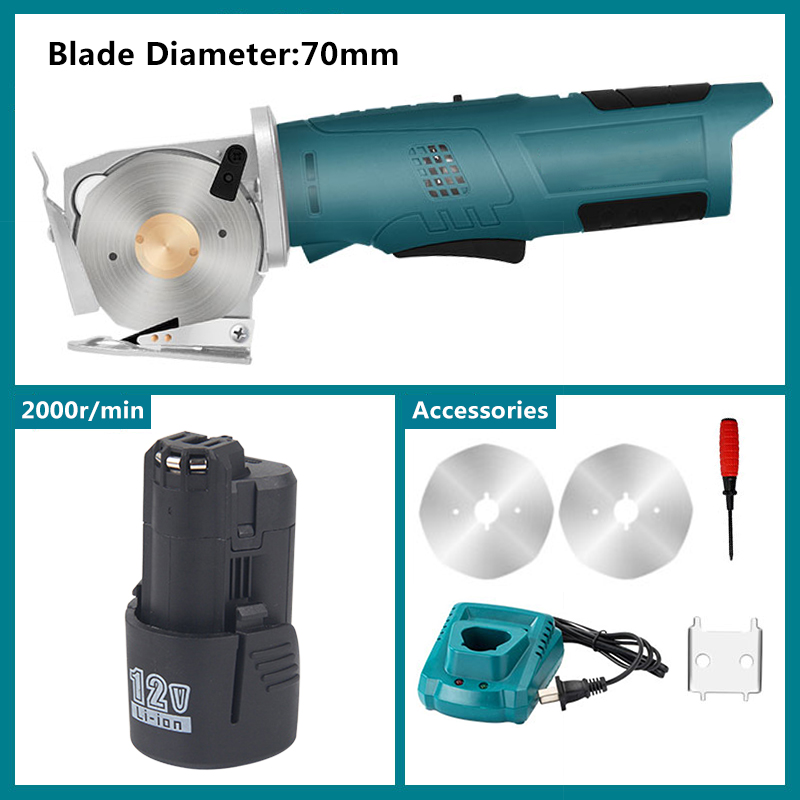 Cordless Rotary Tool Kit Accessories - 12V Electric Round Scissors Cordless Electric