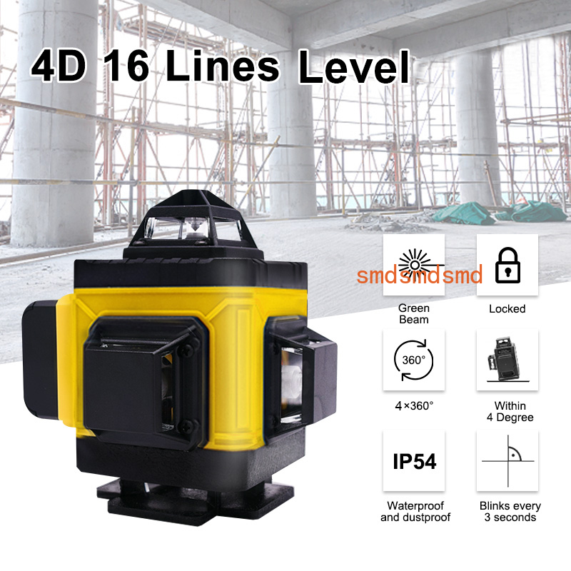 16 Lines 4D Laser Level Horizo - Laser Level 16 Lines 4D Green 评论和价格