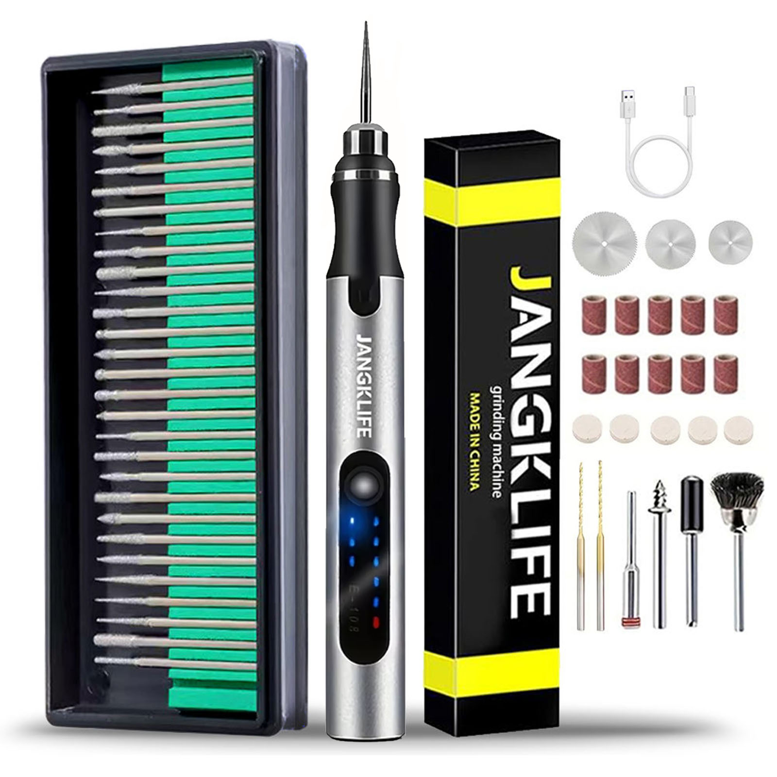 JANGKLIFE USB Cordless Rotary  - Cordless Rotary Tool Kit Accessories 评论和价格