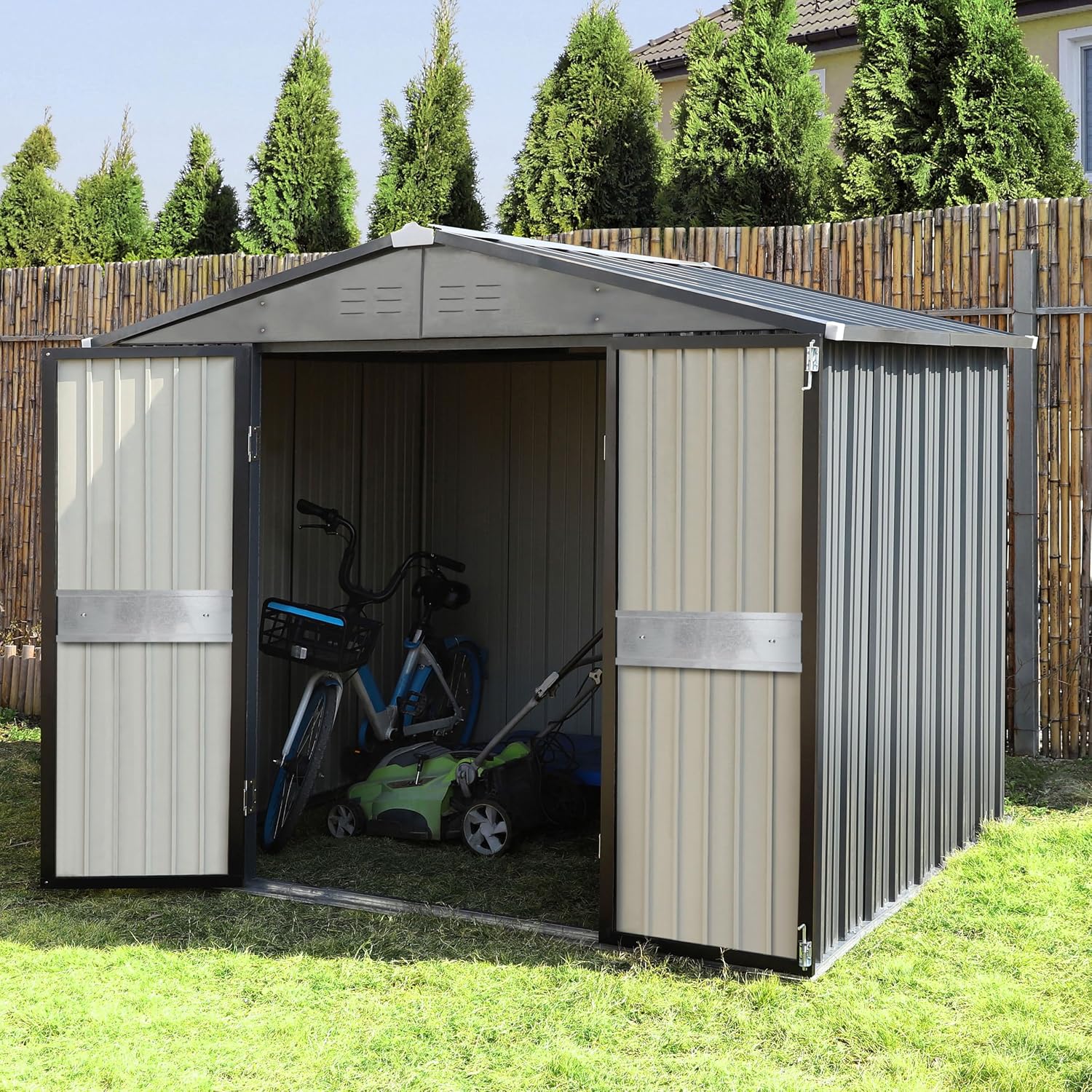10' x 10' Outdoor Storage Shed - Garden Tools 评论和价格