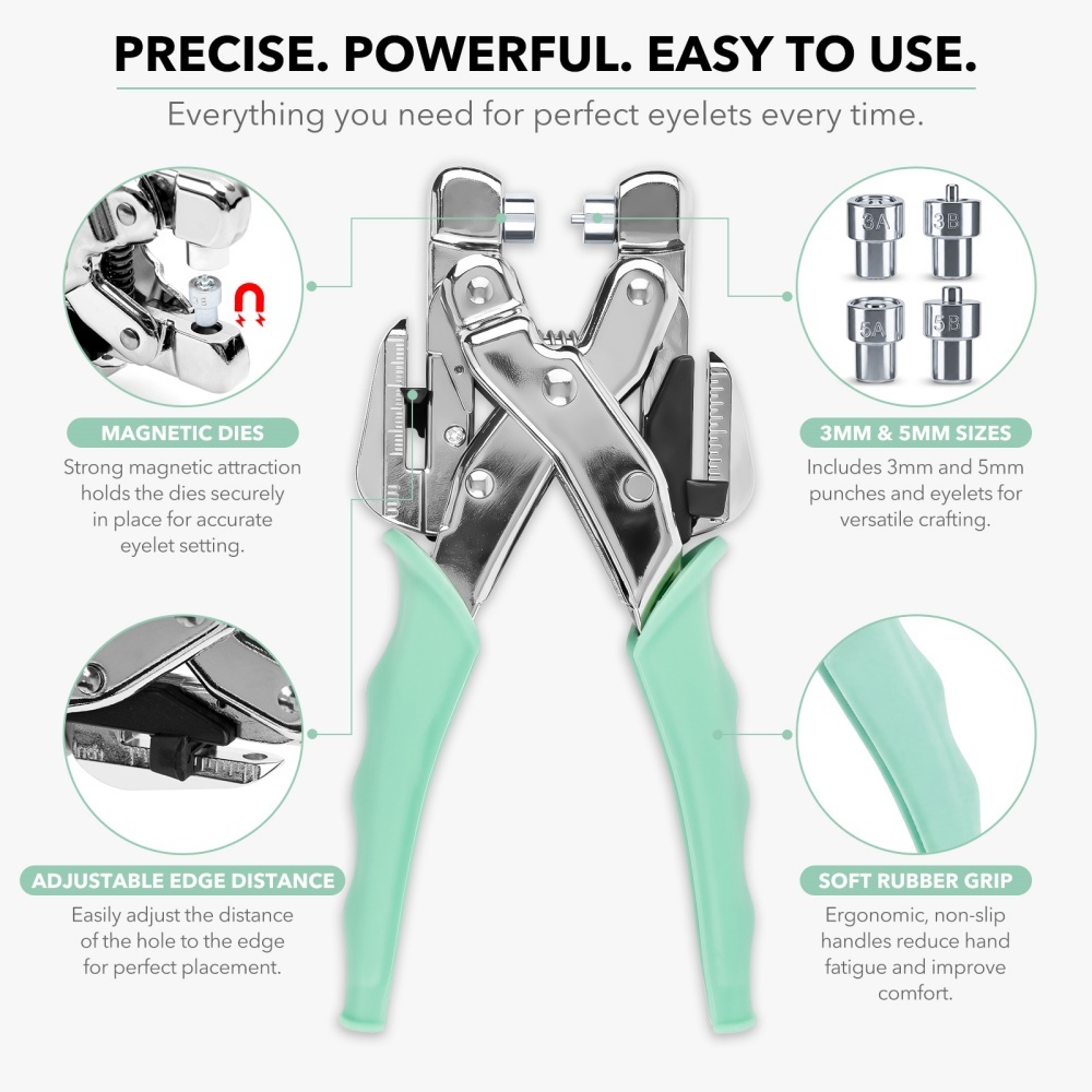 Grommet Tool Kit Handheld Hole - Hand Tools 评论和价格