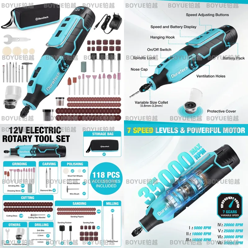 12V Cordless Rotary Tool 5000- - Cordless Rotary Tool Kit Accessories 评论和价格