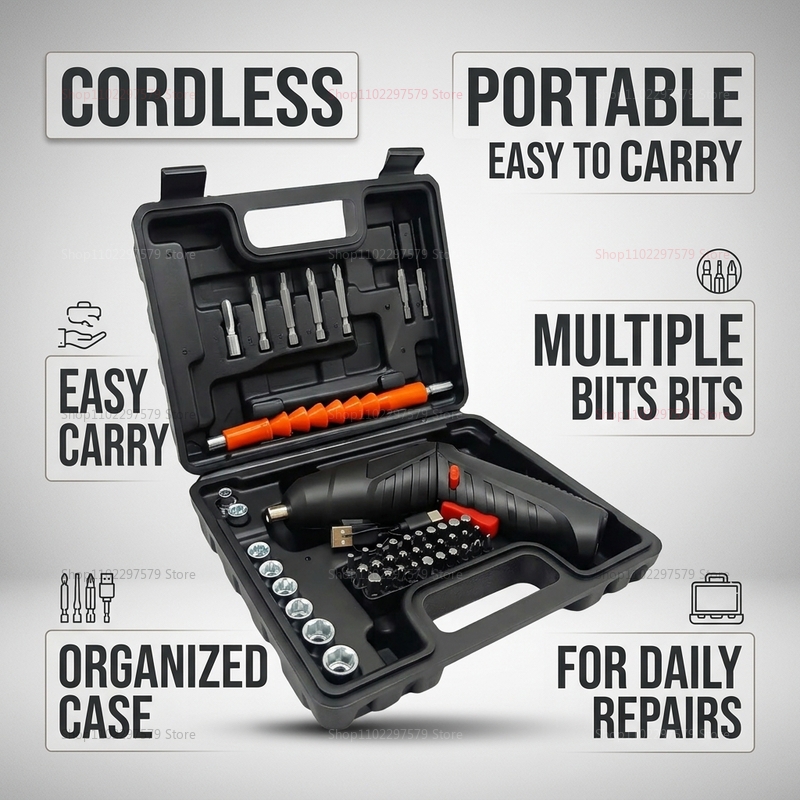 47Pcs Rechargeable Electric Sc - Electric Screwdriver Rechargeable Usb 评论和价格