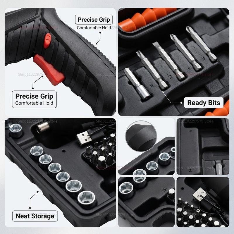 47Pcs Rechargeable Electric Sc - Electric Screwdriver Rechargeable Usb 评论和价格