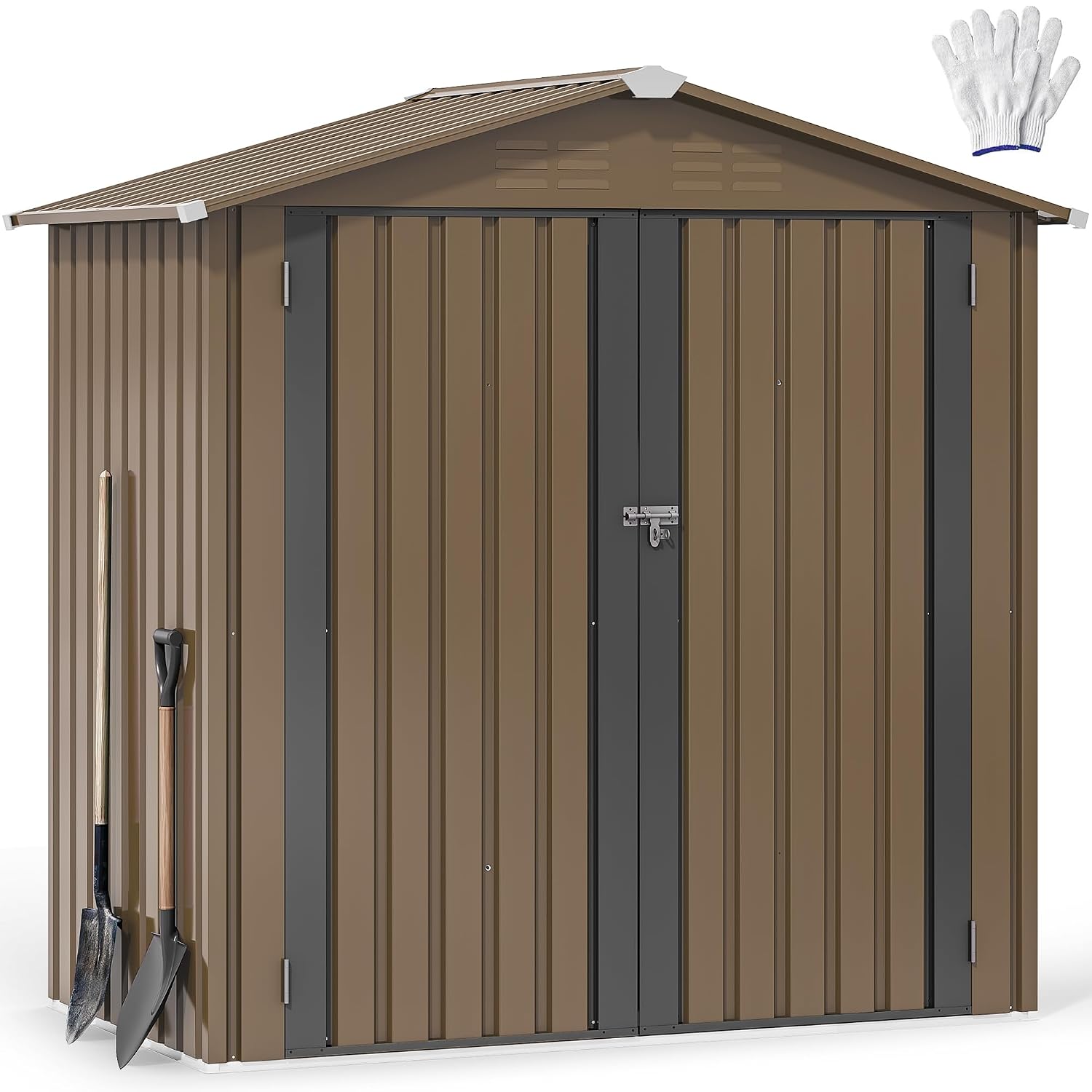 6x4ft Metal Outdoor Storage Sh - Garden Tools 评论和价格