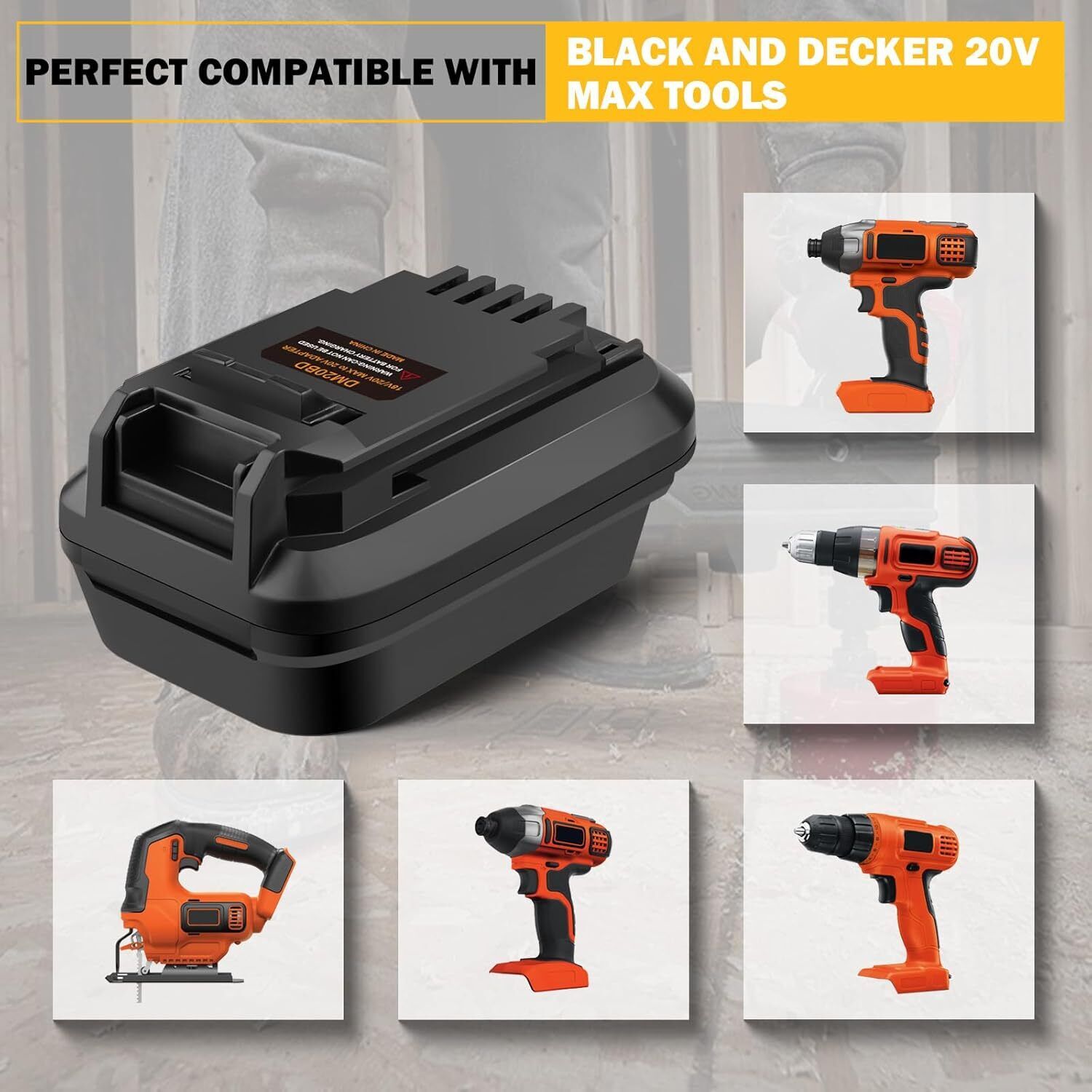 DM20BD Battery Adapter for DeW - Brushless Cordless Electric Drill 18V 评论和价格