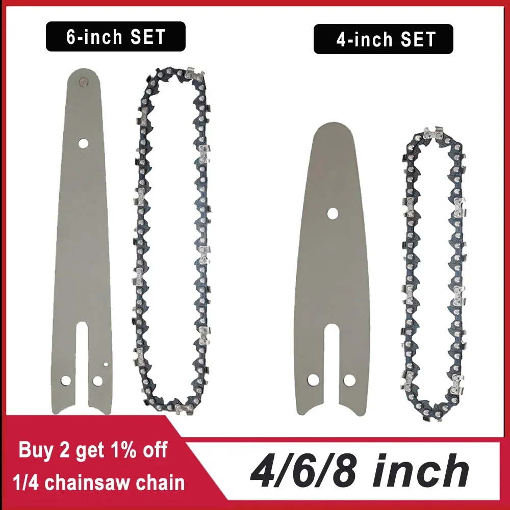 1/4 chainsaw chain 4/6/8 inch  - Mini Electric Chainsaw 6 Inch 评论和价格