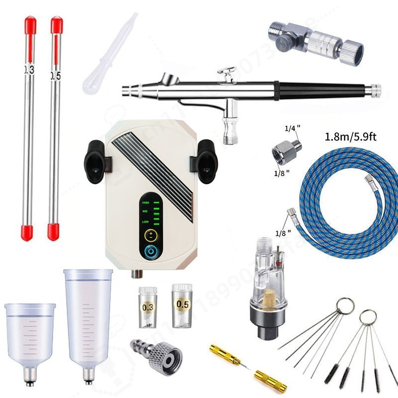 Mini Airbrush Compressor Kit,  - Airbrush Kit With Mini Compressor 评论和价格