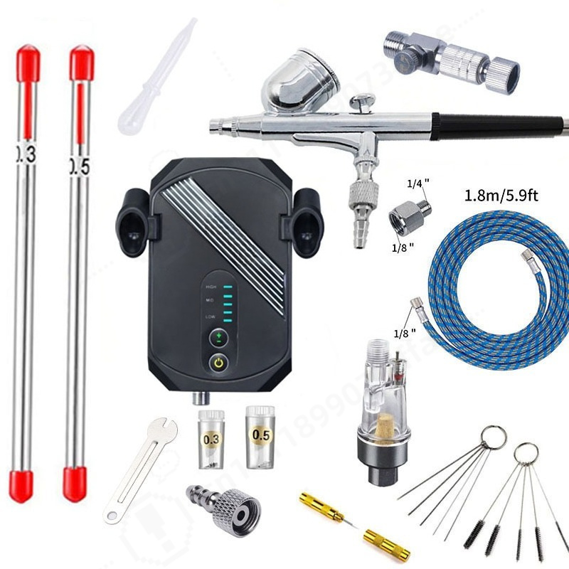 Mini Airbrush Compressor Kit,  - Airbrush Kit With Mini Compressor 评论和价格