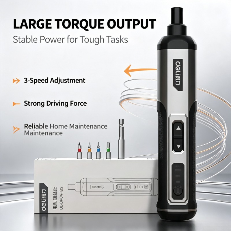 Deli 4V 3‑Speed Cordless Elect - Electric Screwdriver Rechargeable Usb 评论和价格