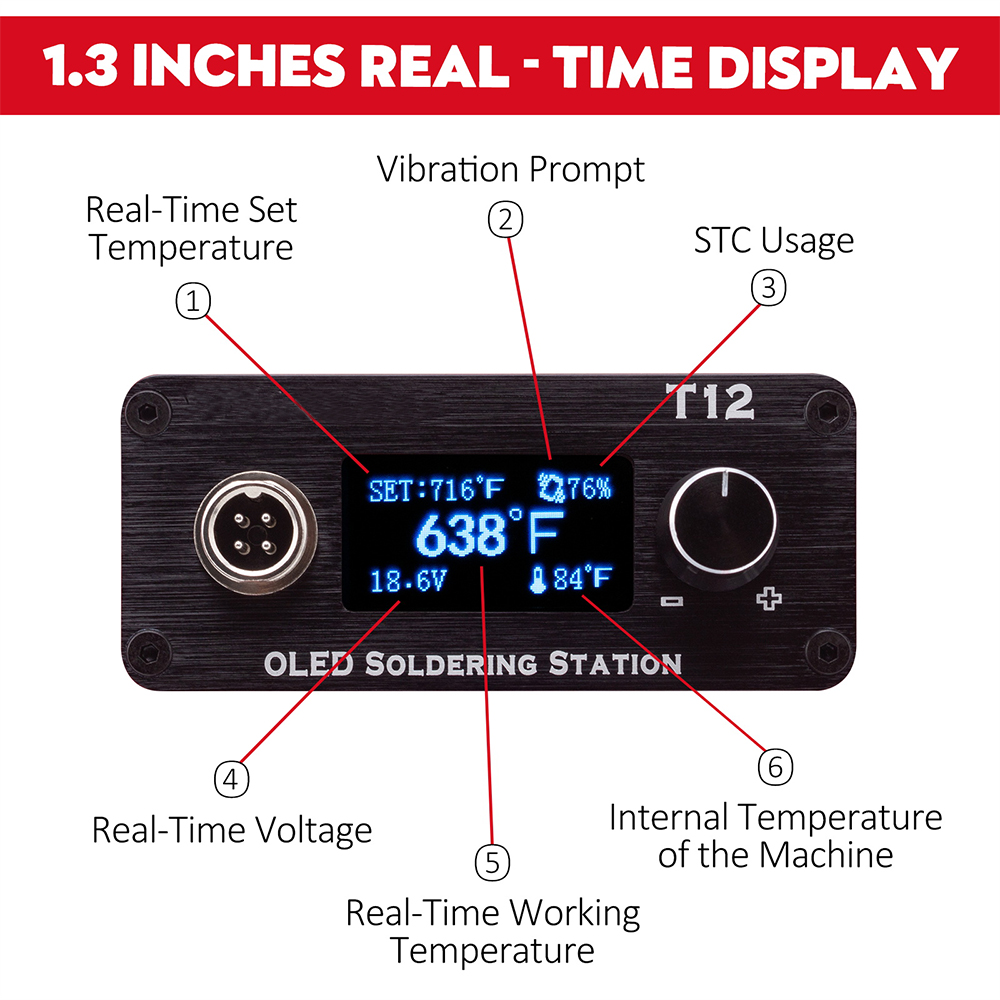 OLED T12 Soldering Iron Statio - Digital Soldering Station T12 评论和价格