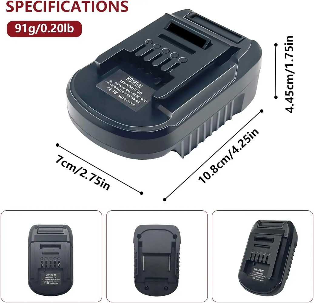 BS18EIN Battery Adapter for Bo - Brushless Cordless Electric Drill 18V 评论和价格