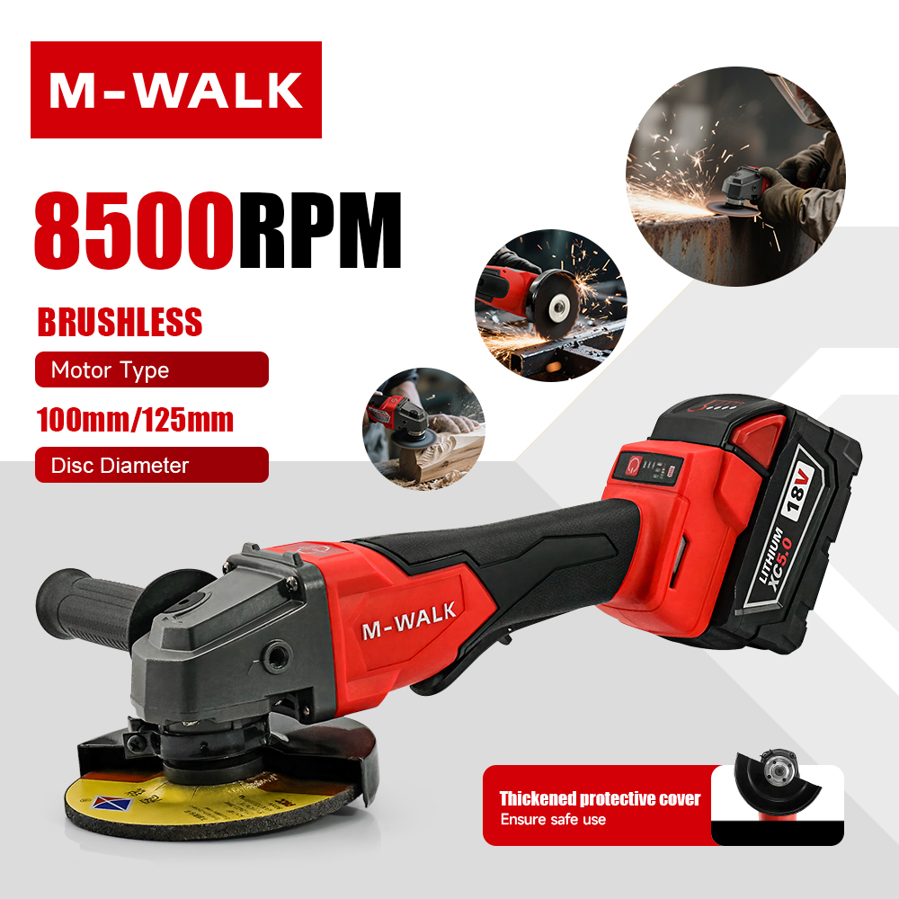 M-WALK 8500RPM High Speed Brus - Brushless Angle Grinder Battery Powered 评论和价格