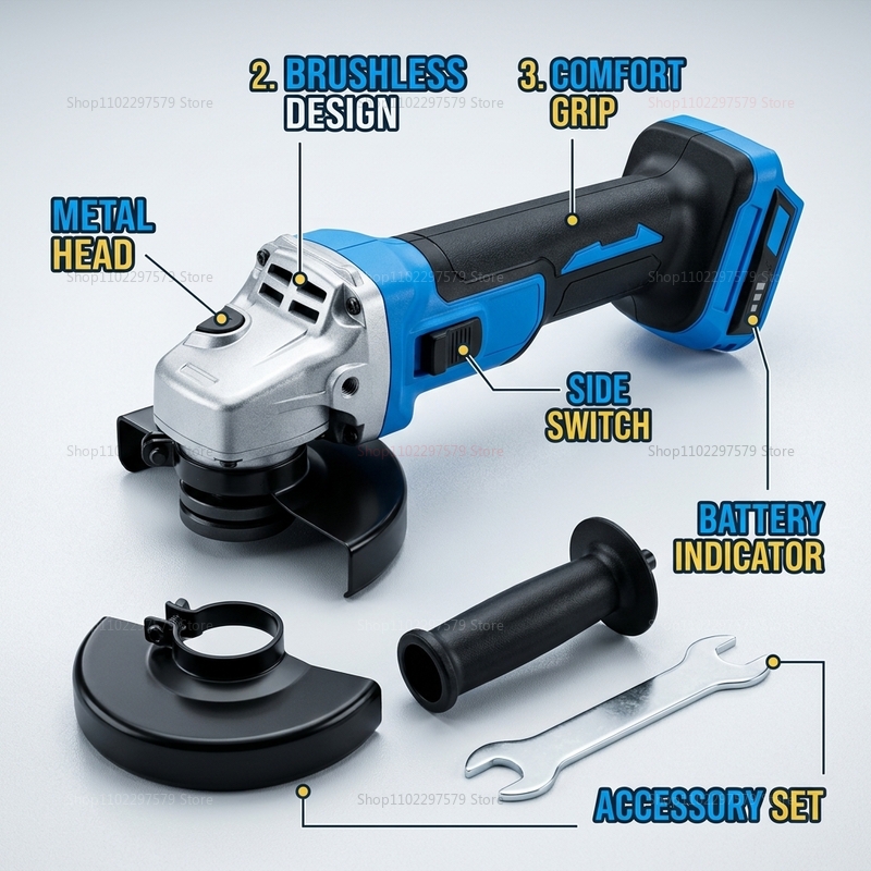 Cordless Brushless Angle Grind - Brushless Angle Grinder Battery Powered 评论和价格