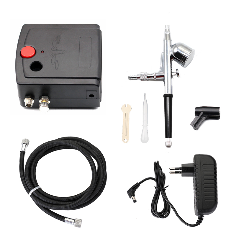 Dual-Action Spray Gun Airbrush - Airbrush Kit With Mini Compressor 评论和价格