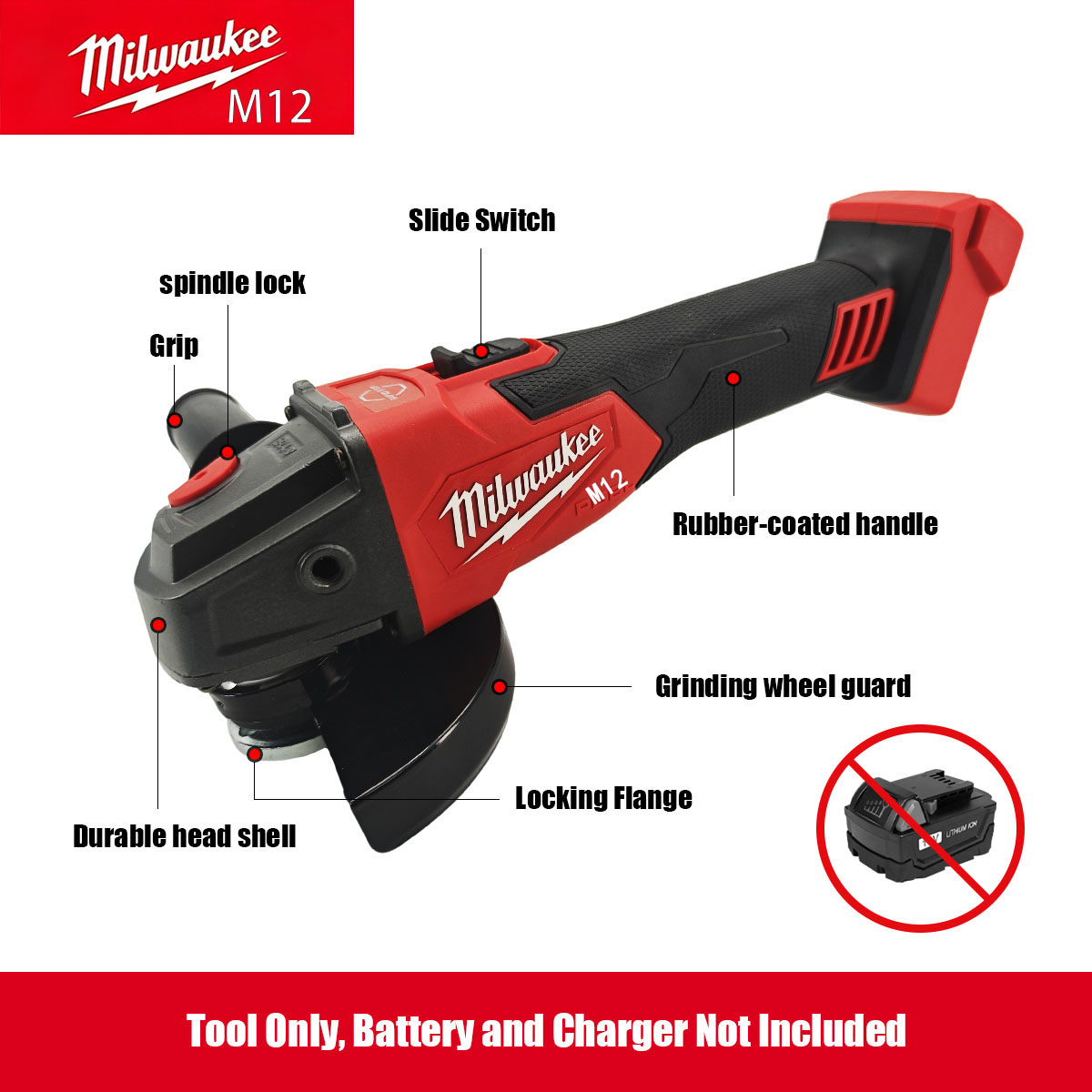 MilwaukeeM12 M18 Brushless Ang - Brushless Angle Grinder Battery Powered 评论和价格