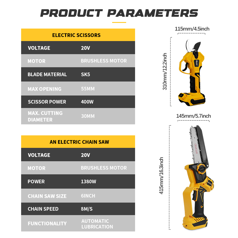 Brushless 6 Inch Electric Chai - Mini Electric Chainsaw 6 Inch 评论和价格