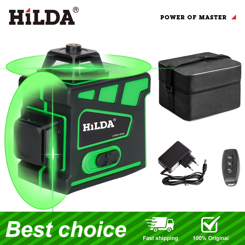 HILDA 16/12 Lines Super Powerf - Laser Level 16 Lines 4D Green 评论和价格