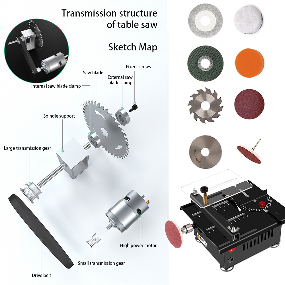 Precision Measuring Electric T - Mini Table Saw For Woodworking 评论和价格