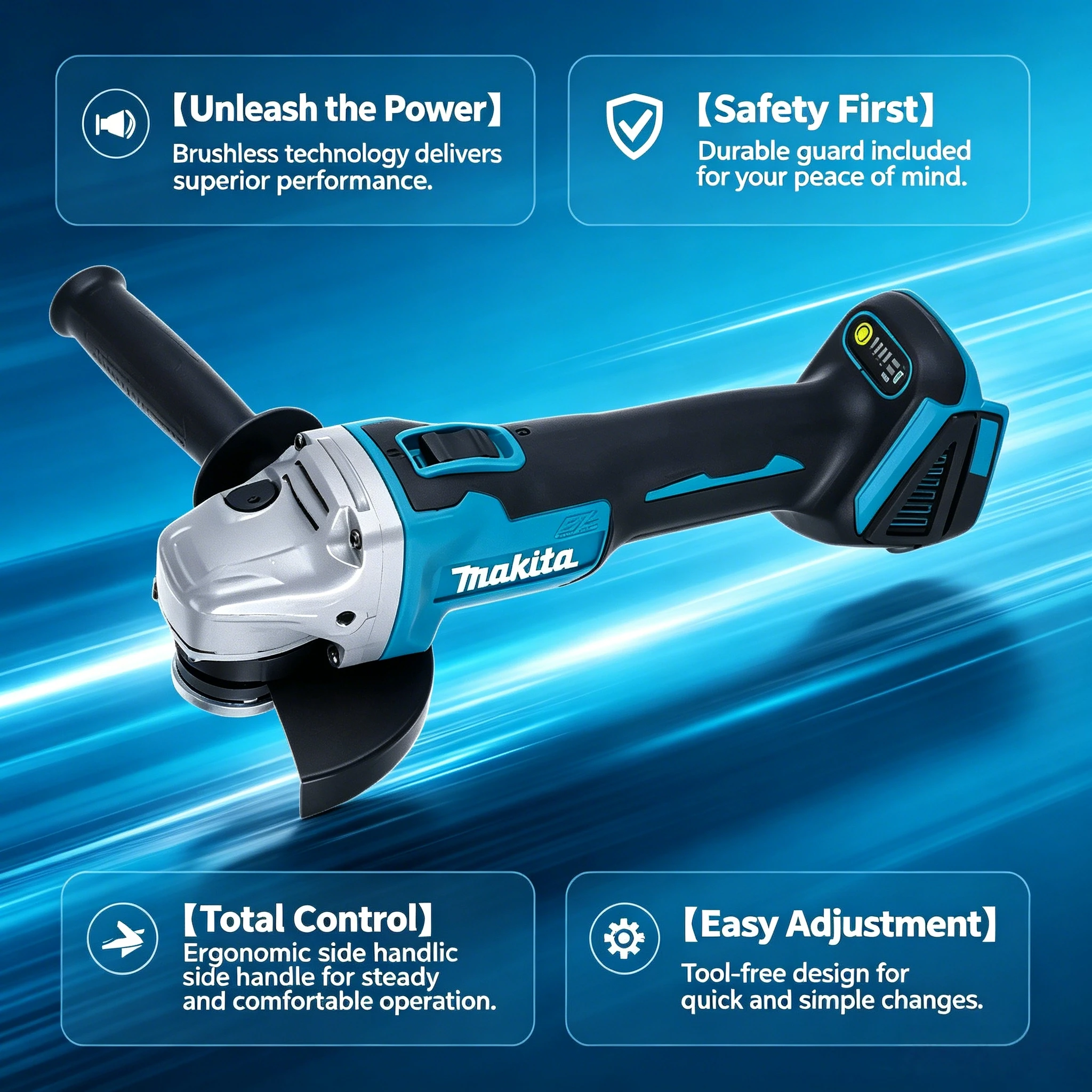 Makita DGA504 Brushless Angle  - Brushless Angle Grinder Battery Powered 评论和价格