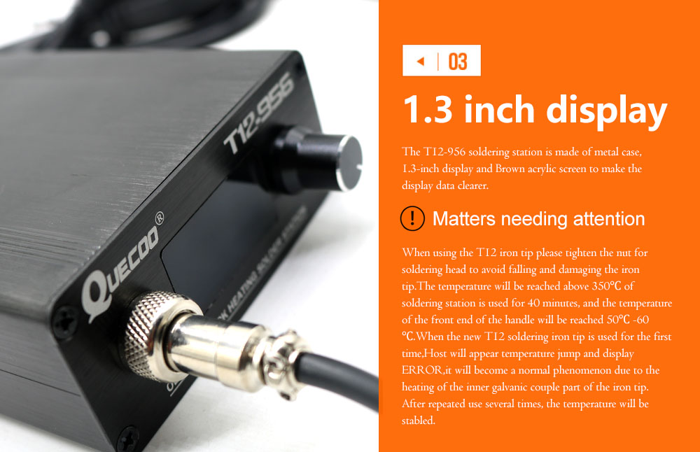 QUECOO T12-956 Soldering Digit - Digital Soldering Station T12 评论和价格