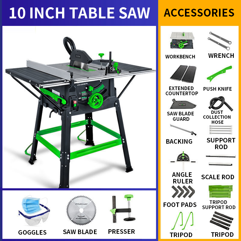 10 inches Table Saw 1800W High - Mini Table Saw For Woodworking 评论和价格