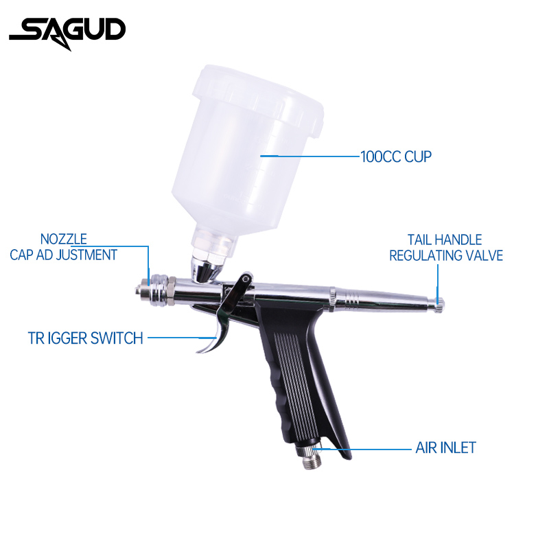 Gravity-Feed Airbrush Dual-Act - Airbrush Kit With Mini Compressor 评论和价格