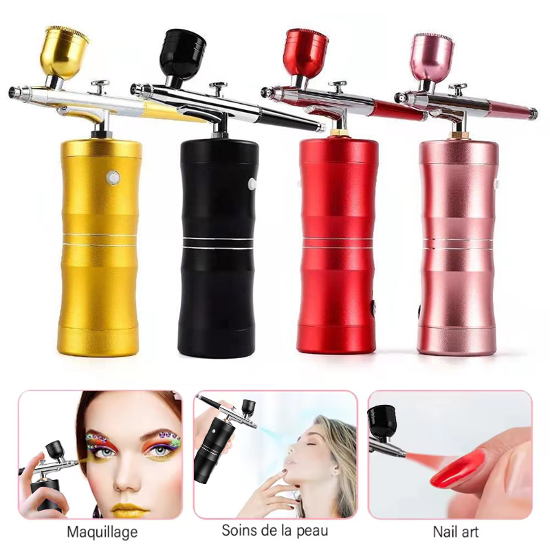 Oxygen Spray Mini Air Compress - Airbrush Kit With Mini Compressor 评论和价格